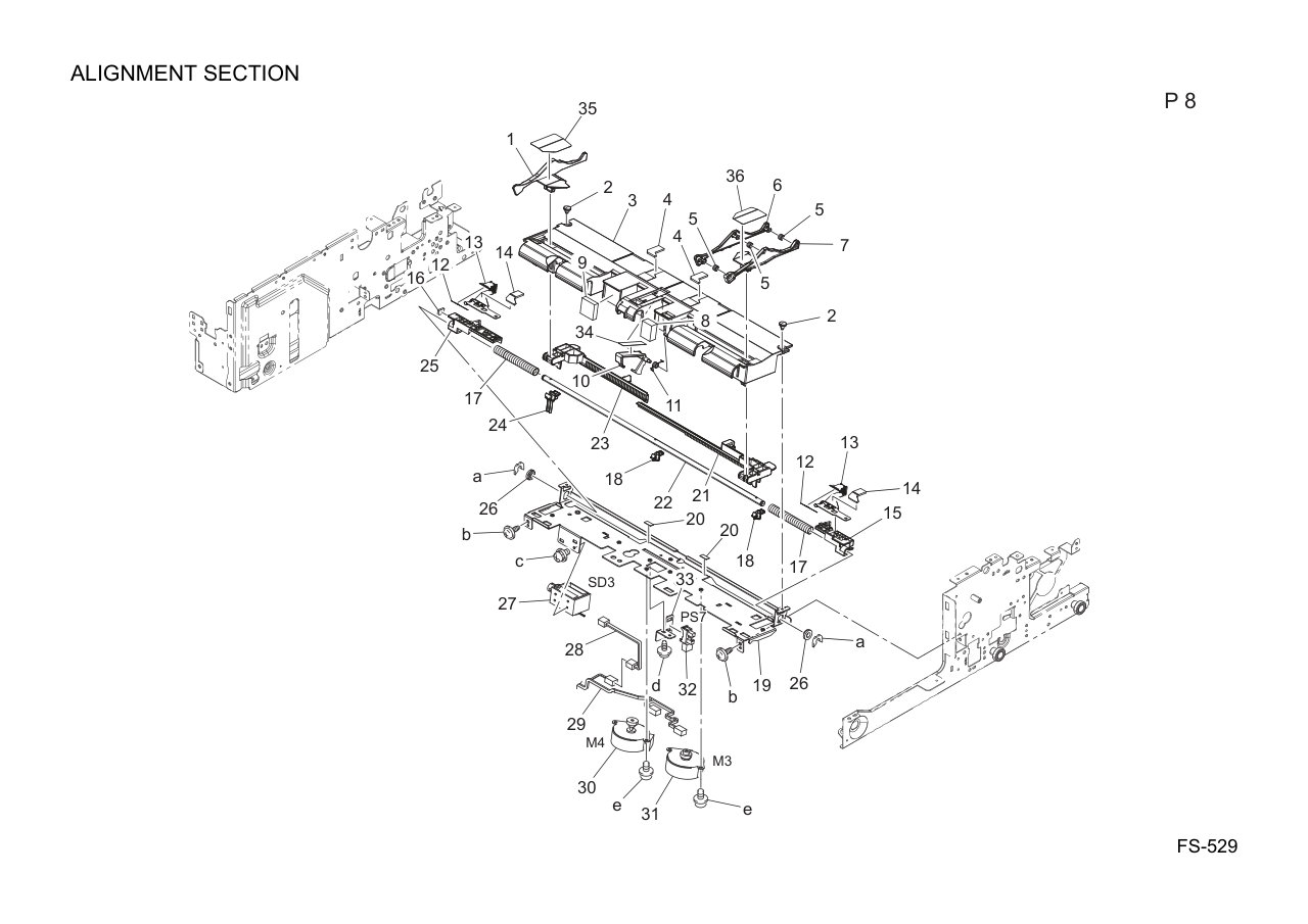Konica FS-529 Finisher Parts