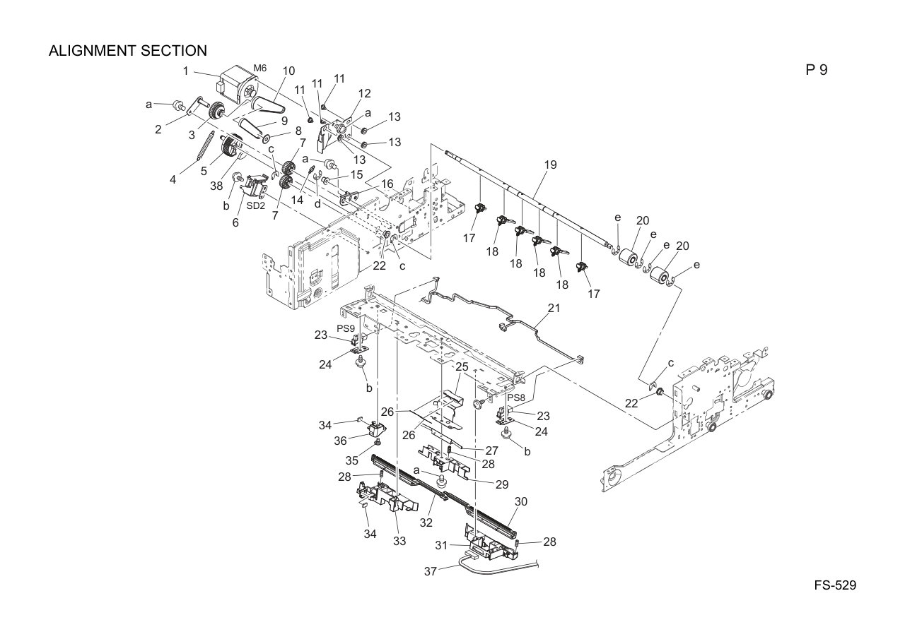 Konica FS-529 Finisher Parts