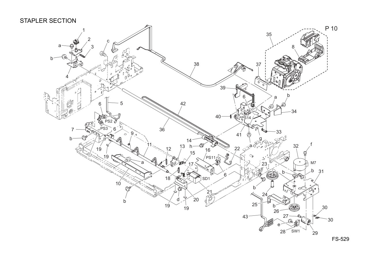 Konica FS-529 Finisher Parts