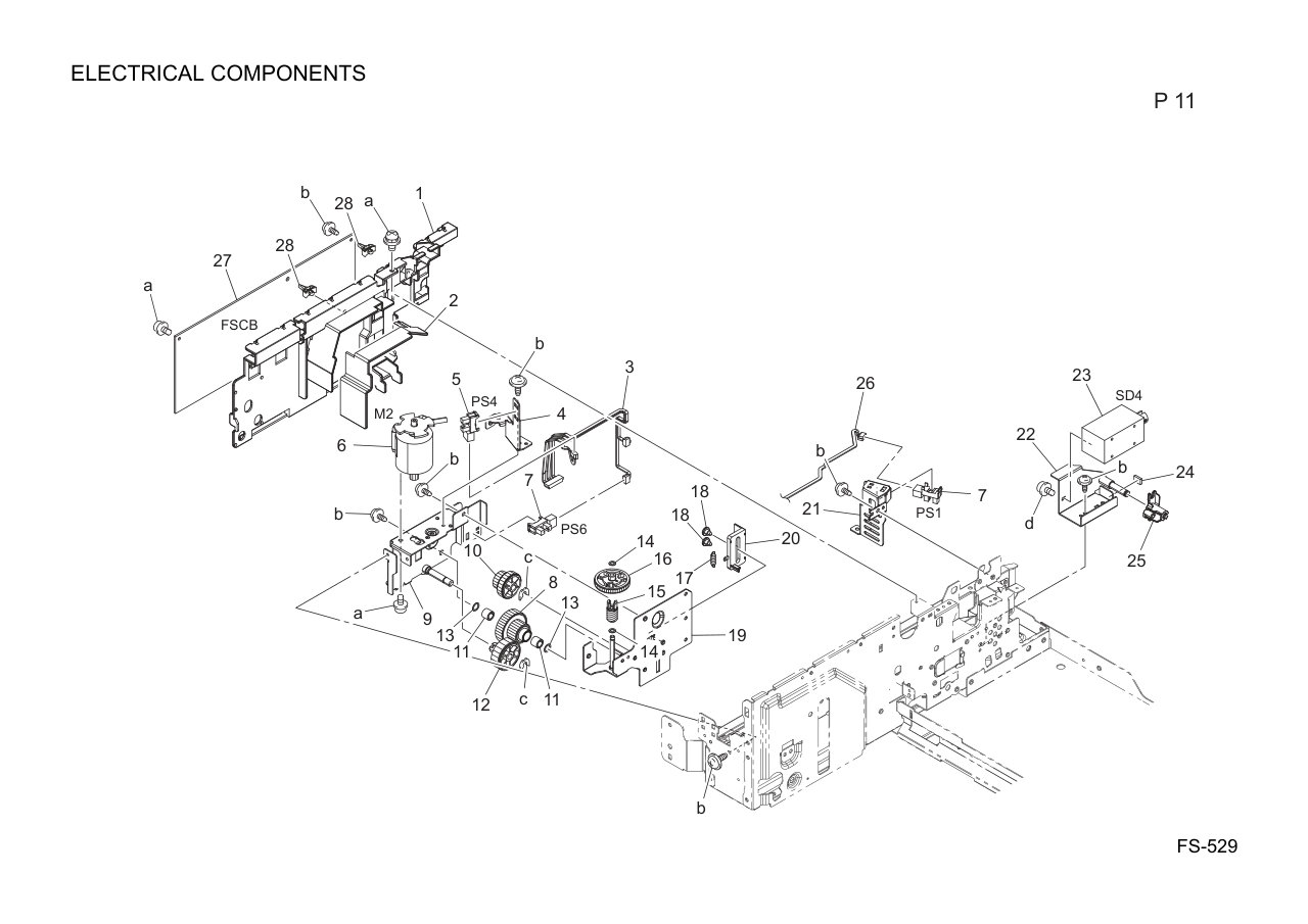 Konica FS-529 Finisher Parts