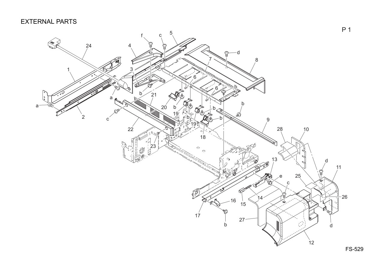 Konica FS-529 Finisher Parts