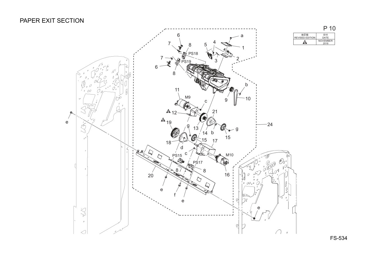 Konica FS-534 Finisher Parts