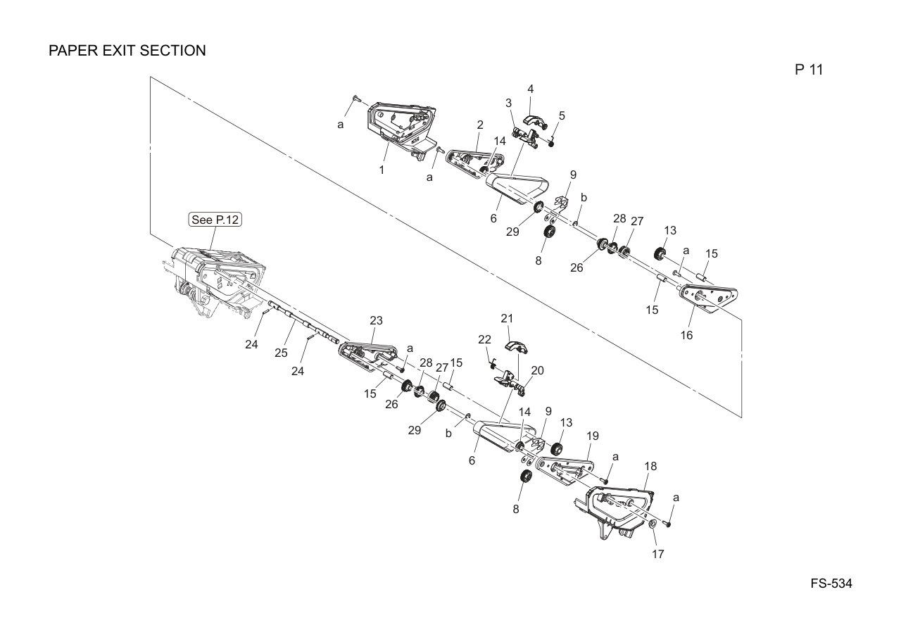 Konica FS-534 Finisher Parts