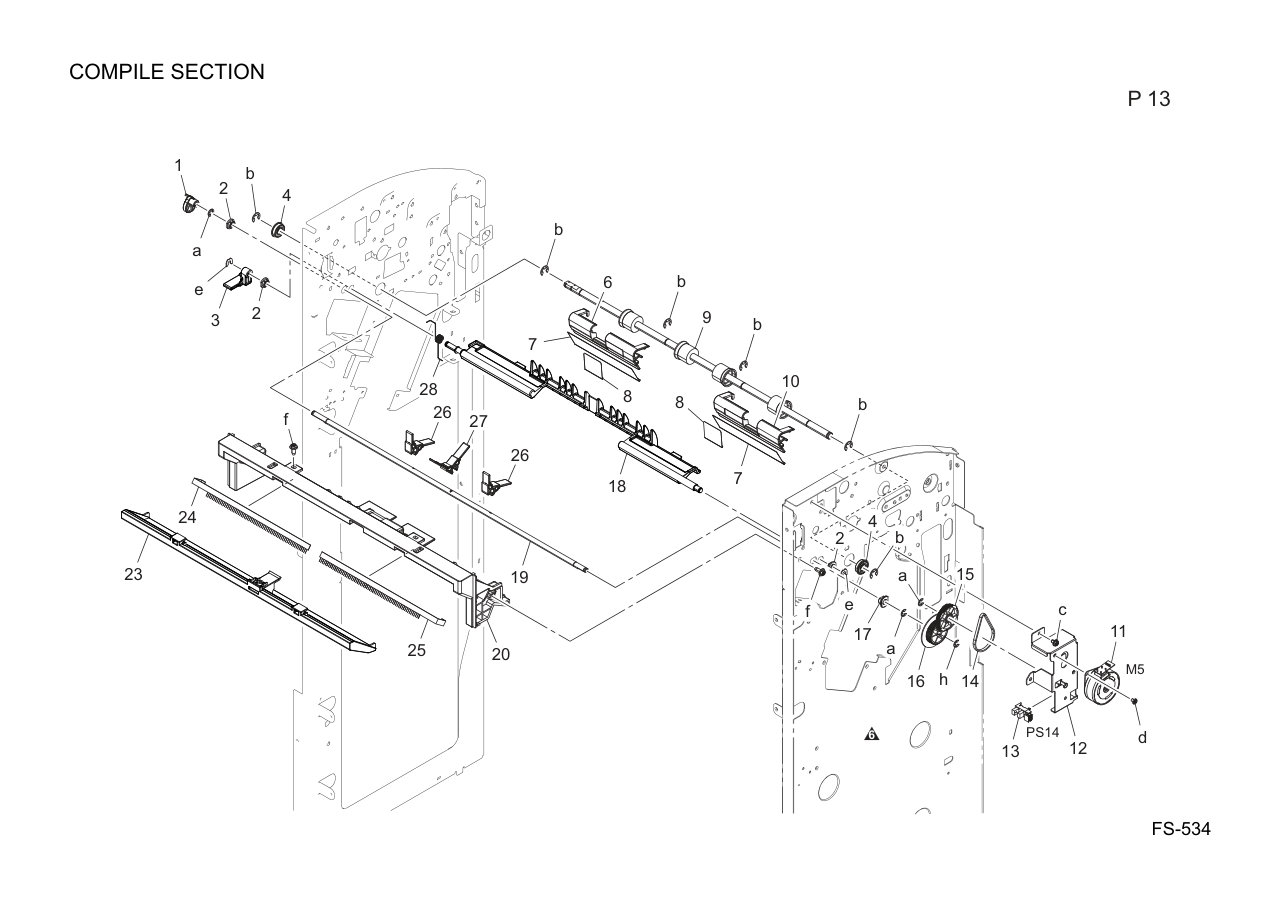 Konica FS-534 Finisher Parts