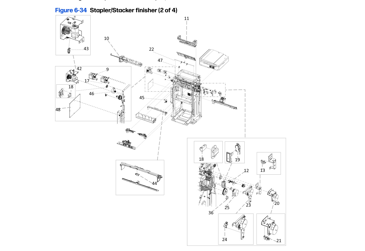 6-34 Stapler/Stacker finisher (2 of 4)