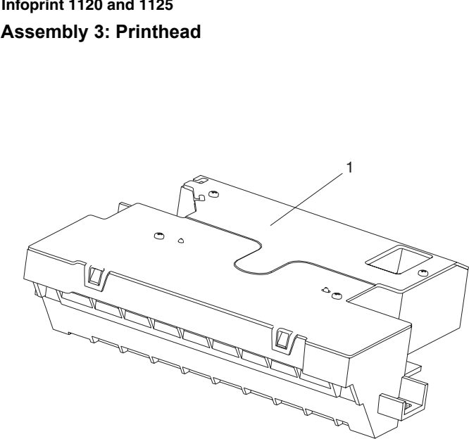 Assembly 3: Printhead parts diagram - IBM Infoprint 1125 & 1125n (4525) Parts