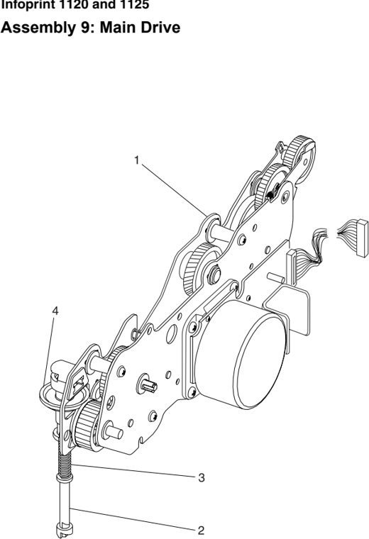Assembly 9: Main Drive parts diagram - IBM Infoprint 1125 & 1125n (4525) Parts