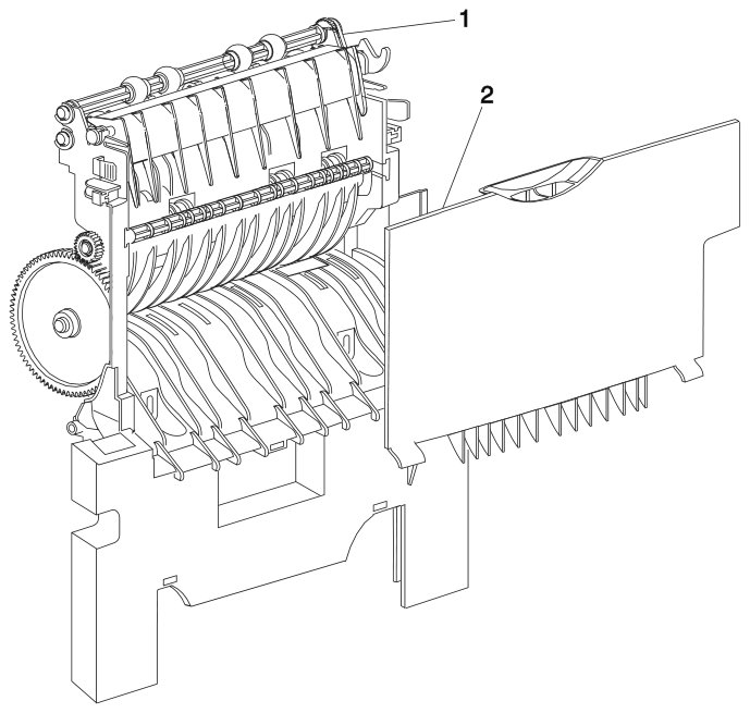 Assembly 7: Paper Feed - Output parts diagram - IBM Infoprint 1120 & 1120n (4520) Parts