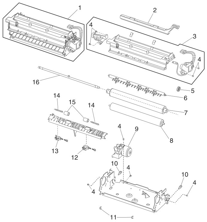Assembly 11: Hot Roll Fuser parts diagram - IBM Infoprint 1120 & 1120n (4520) Parts