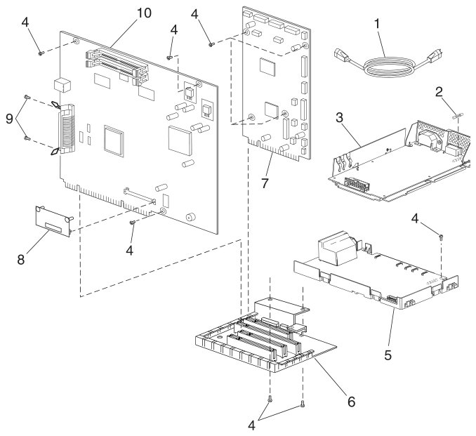 Assembly 14: Electronics 1 parts diagram - IBM Infoprint 1120 & 1120n (4520) Parts