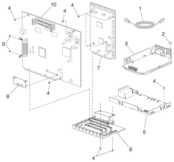 Assembly 14: Electronics I (continued) parts diagram - IBM Infoprint 1120 & 1120n (4520) Parts