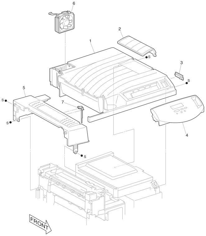 Assembly 1: Top Cover Assembly parts diagram - IBM Infoprint 1145 & 1145n (4545) Parts