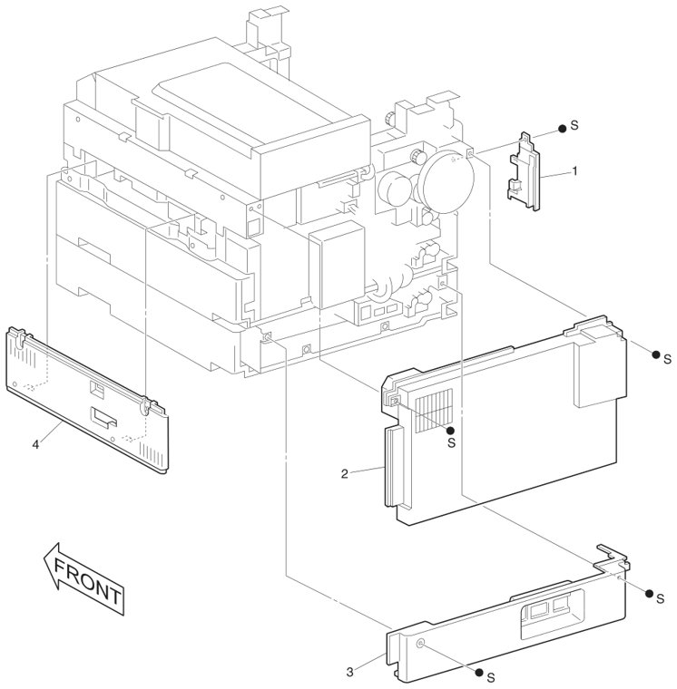 Assembly 3: Rear, Left, and Right Covers parts diagram - IBM Infoprint 1145 & 1145n (4545) Parts