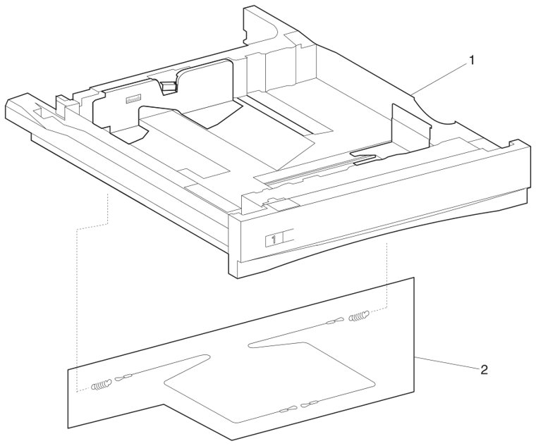 Assembly 4: Tray Unit - Paper Stack parts diagram - IBM Infoprint 1145 & 1145n (4545) Parts