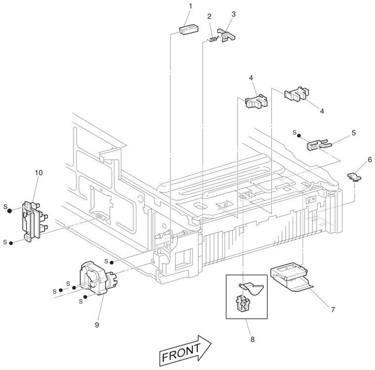 Assembly 5: Tray Interface parts diagram - IBM Infoprint 1145 & 1145n (4545) Parts