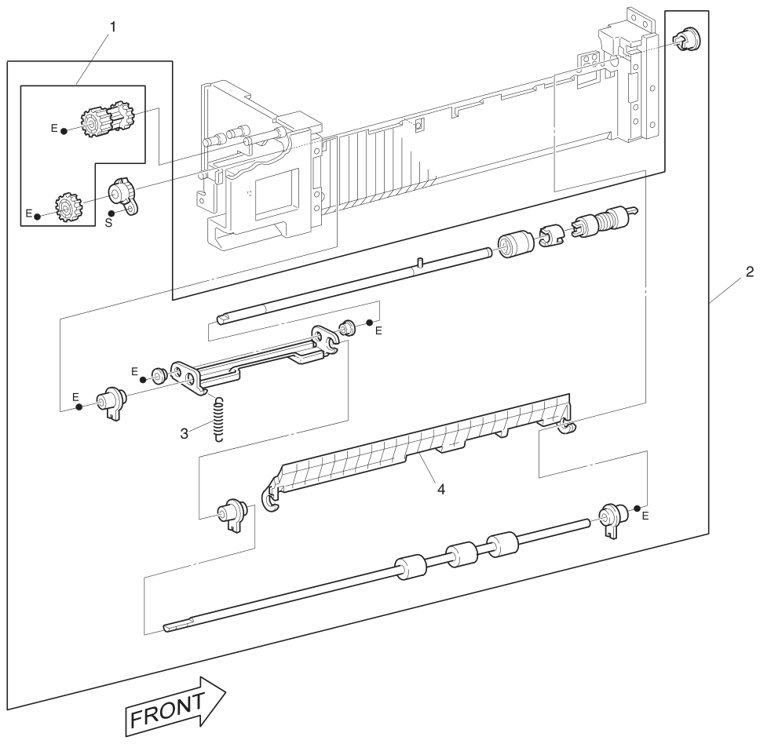Assembly 8: Retard and Take Away - Tray 2 parts diagram - IBM Infoprint 1145 & 1145n (4545) Parts