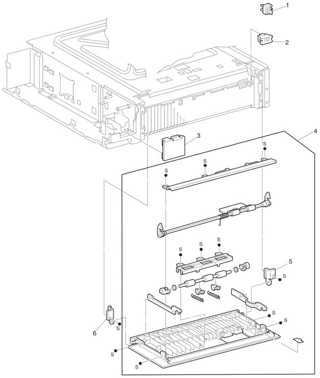 Assembly 12: Tray 2 Frame and Left Cover parts diagram - IBM Infoprint 1145 & 1145n (4545) Parts