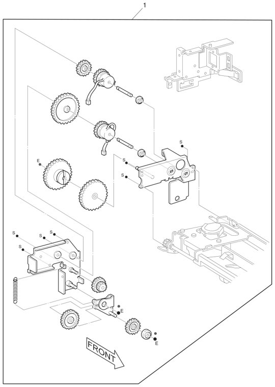 Assembly 19: Exit Drive Assembly parts diagram - IBM Infoprint 1145 & 1145n (4545) Parts