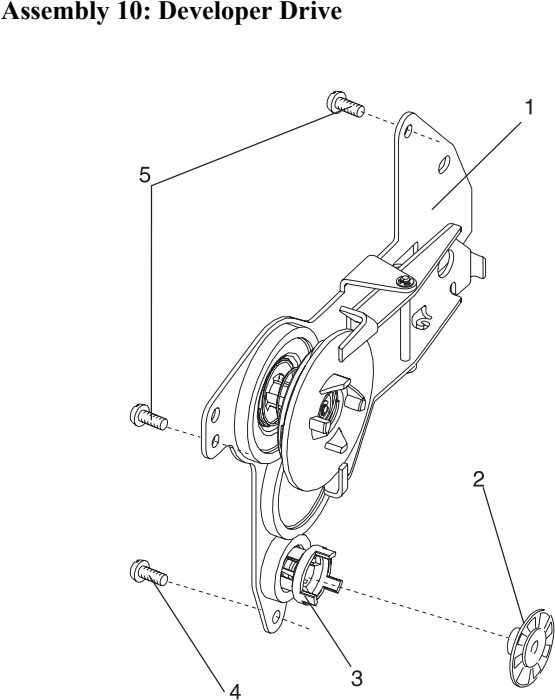 Assembly 10: Developer Drive parts diagram - IBM Infoprint 1130 & 1130n (4530) Parts