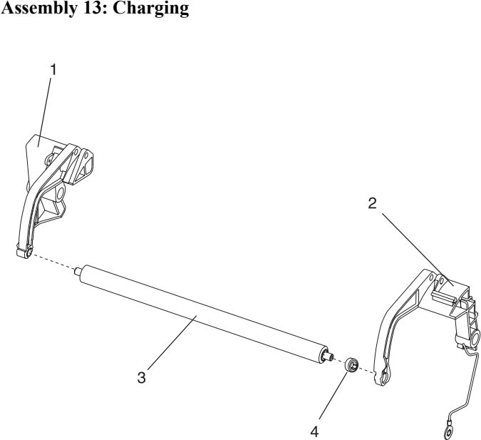 Assembly 13: Charging parts diagram - IBM Infoprint 1130 & 1130n (4530) Parts