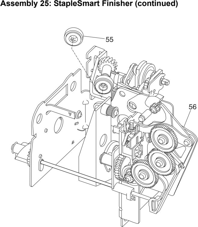 Assembly 25: StapleSmart Finisher (continued) parts diagram - IBM Infoprint 1130 & 1130n (4530) Parts
