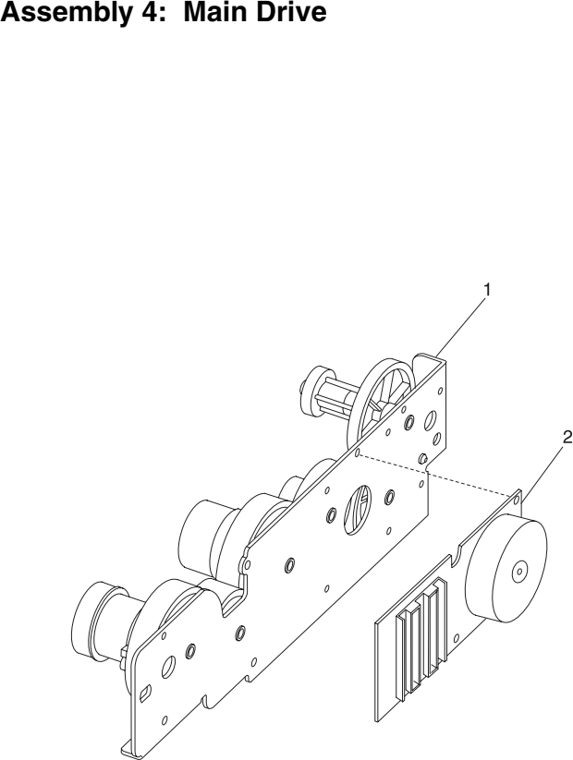 Assembly 4: Main Drive parts diagram - IBM Infoprint 1116 (4516) Parts
