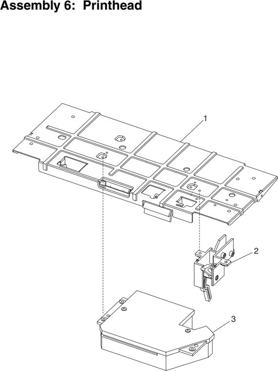 Assembly 6: Printhead parts diagram - IBM Infoprint 1116 (4516) Parts