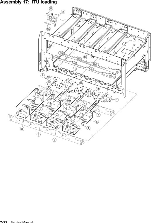 Assembly 17: ITU loading parts diagram - IBM Infoprint 1454 & 1464 (4924) Parts