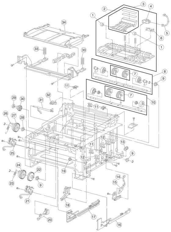 Assembly 3: Paper Pick/Feed parts diagram - IBM Infoprint 1226 (4526) Parts