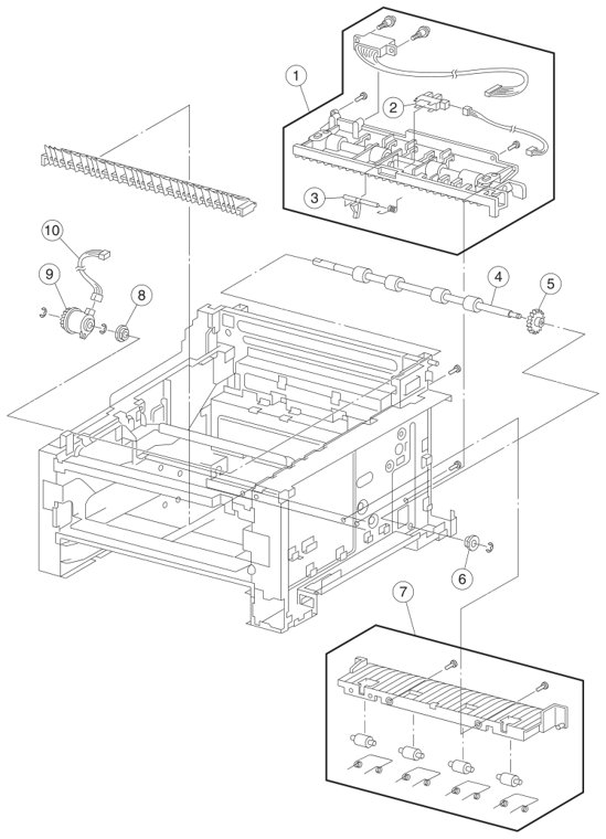 Assembly 4: Duplex Paper Feed parts diagram - IBM Infoprint 1226 (4526) Parts