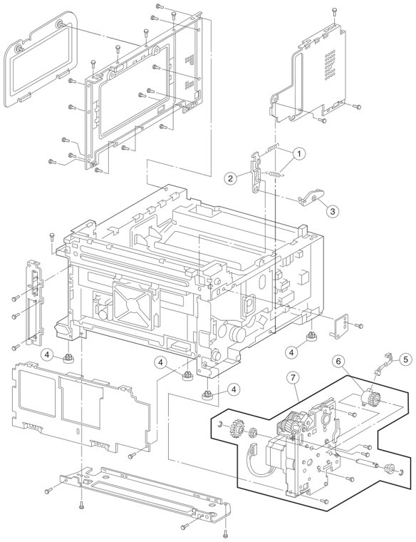 Assembly 7: Main Drive parts diagram - IBM Infoprint 1226 (4526) Parts