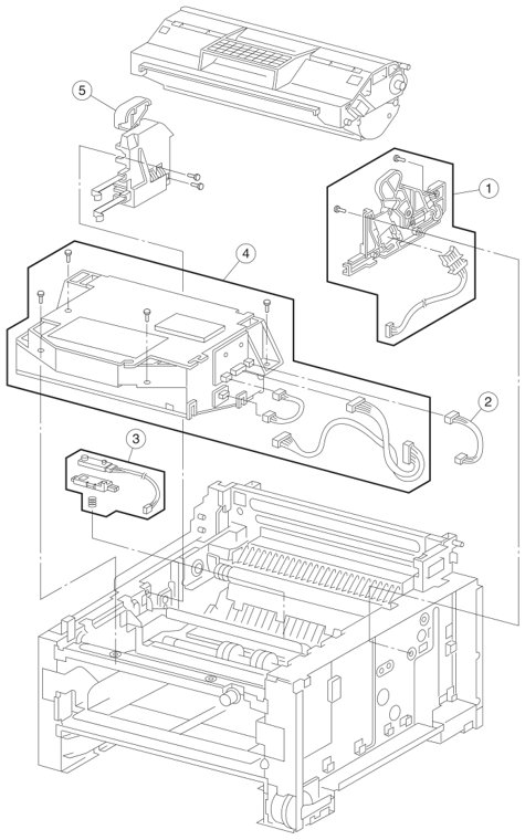 Assembly 8: Printhead parts diagram - IBM Infoprint 1226 (4526) Parts