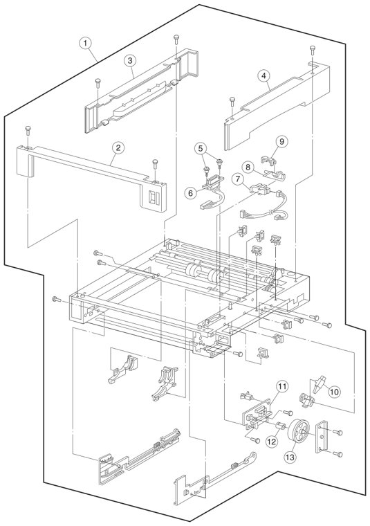 Assembly 10: Optional 250-Sheet Feeder parts diagram - IBM Infoprint 1226 (4526) Parts