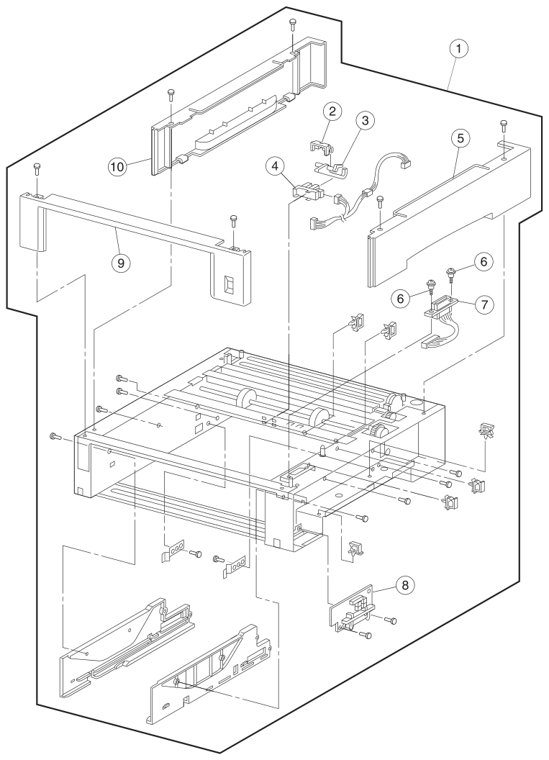 Assembly 11: Optional 500-Sheet Feeder parts diagram - IBM Infoprint 1226 (4526) Parts