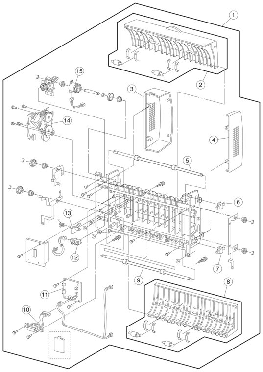 Assembly 13: Duplex Unit parts diagram - IBM Infoprint 1226 (4526) Parts