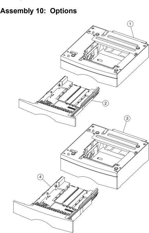 Assembly 10: Options parts diagram - IBM Infoprint 1422 (4523) Parts