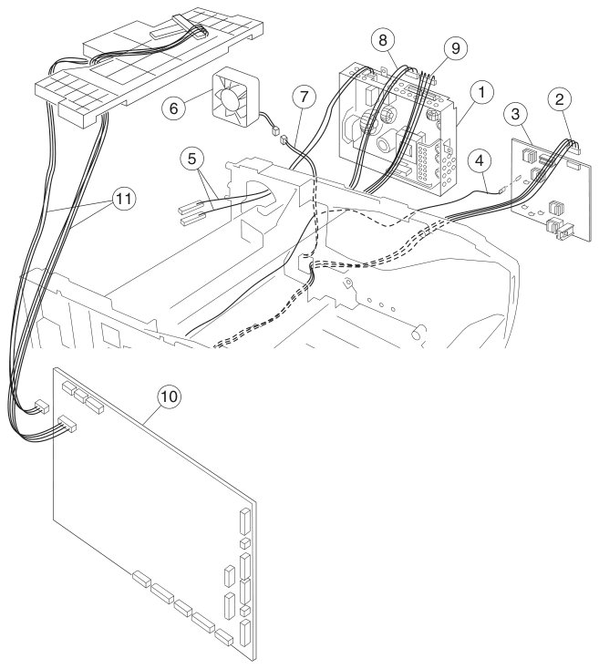 Assembly 4: Electronics and Cables parts diagram - IBM Infoprint 1222 (4922) Parts