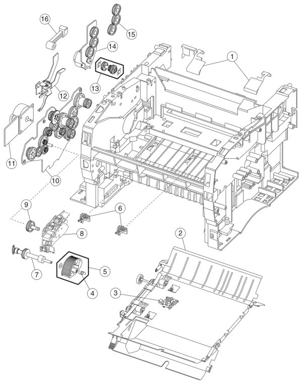 Assembly 5: Paper Feed parts diagram - IBM Infoprint 1222 (4922) Parts