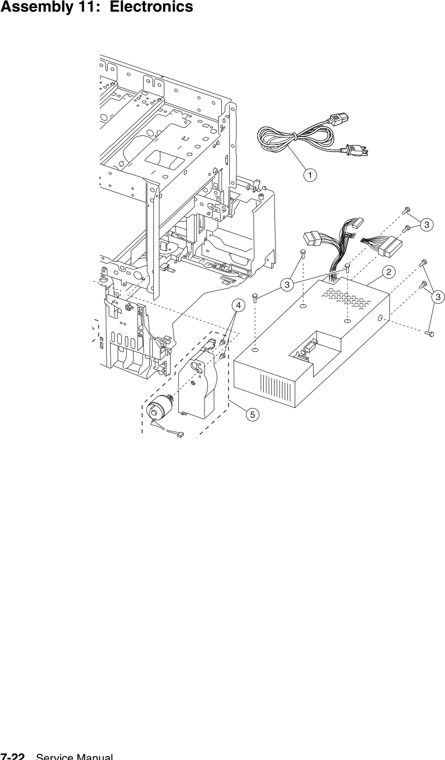 Assembly 11: Electronics parts diagram - IBM Infoprint 1220 (4920) Parts