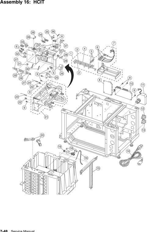 Assembly 16: HCIT parts diagram - IBM Infoprint 1220 (4920) Parts