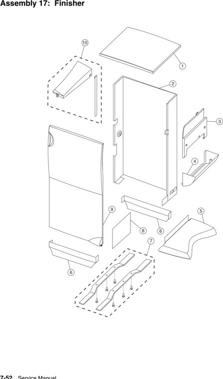 Assembly 17: Finisher parts diagram - IBM Infoprint 1220 (4920) Parts