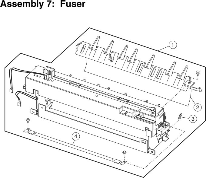 Assembly 7: Fuser parts diagram - IBM Infoprint 1410 (4541) MFP Parts