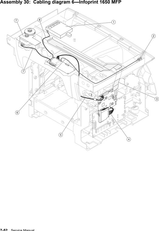 Assembly 30: Cabling diagram 6—Infoprint 1650 MFP parts diagram - IBM Infoprint 1570 MFP (4542) Parts