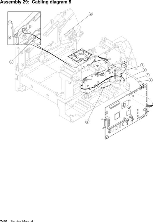 Assembly 29: Cabling diagram 5 parts diagram - IBM Infoprint 1650 MFP (4544) Parts