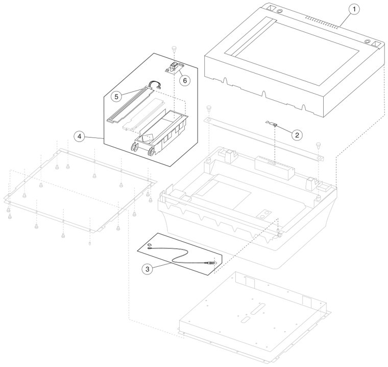 Assembly 3: Lower scanner parts diagram - IBM Infoprint M40 4896 Parts
