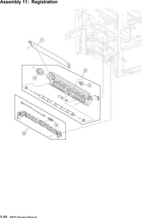 Assembly 11: Registration parts diagram - IBM Infoprint 1540 1560 1580 (4543) Parts