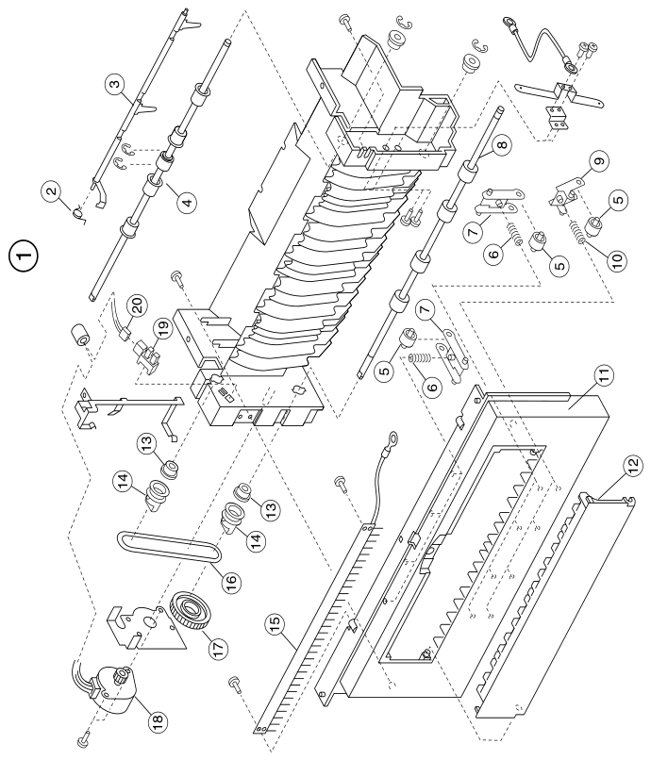 Assembly 3: Covers 3 parts diagram - IBM Infoprint 1228 (4928) Parts