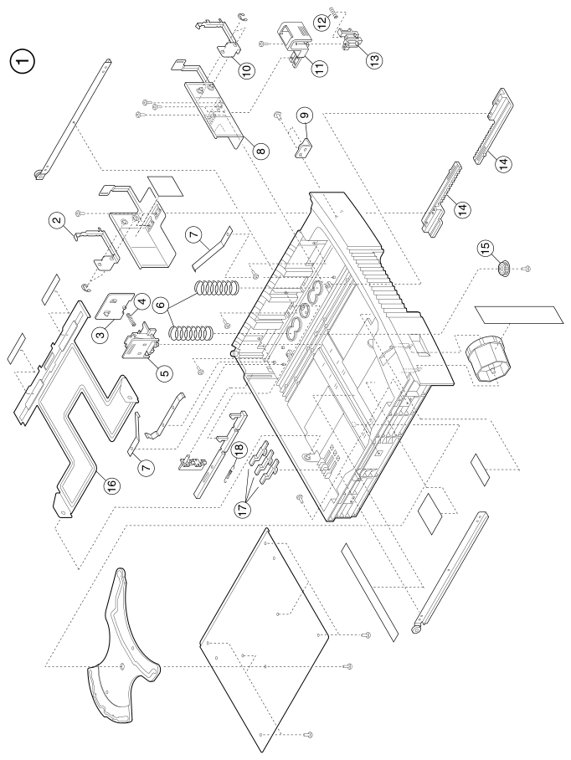 Assembly 13: Cassette parts diagram - IBM Infoprint 1228 (4928) Parts