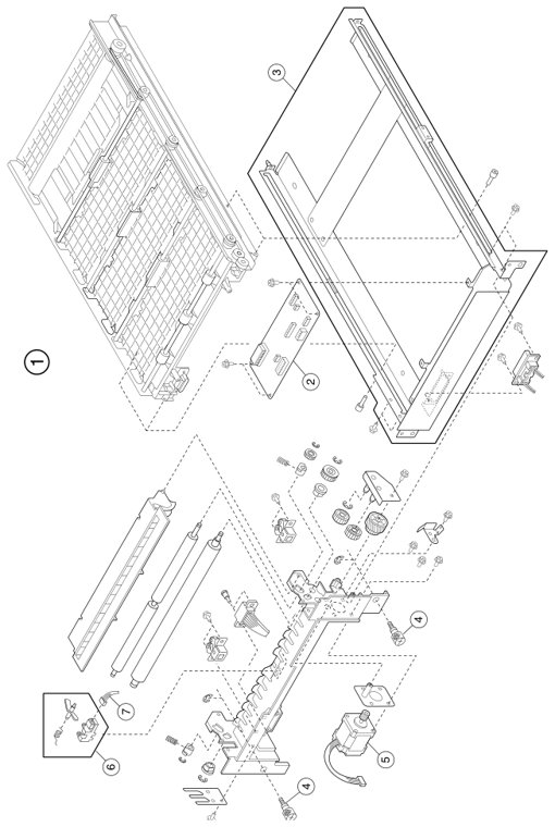 Assembly 16: Duplex Unit 1 parts diagram - IBM Infoprint 1228 (4928) Parts