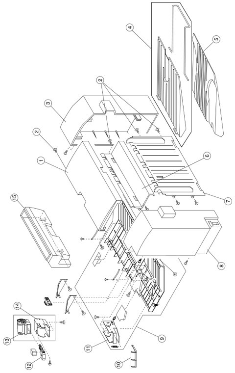 Assembly 24: Finisher Covers parts diagram - IBM Infoprint 1228 (4928) Parts